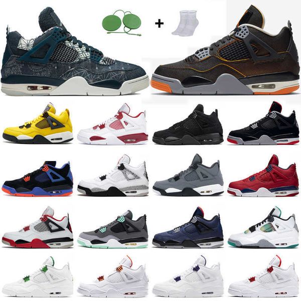 

basketball shoes sports sneakers trainers university blue obsidian unc fearless turbo green backboard phantom gym red 4 4s men women