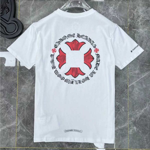 

luxury fashion men's t shirt brand tees men women sanskrit letter couple t-shirt sweatshirt horseshoe flower short sleeve polos cross, White;black