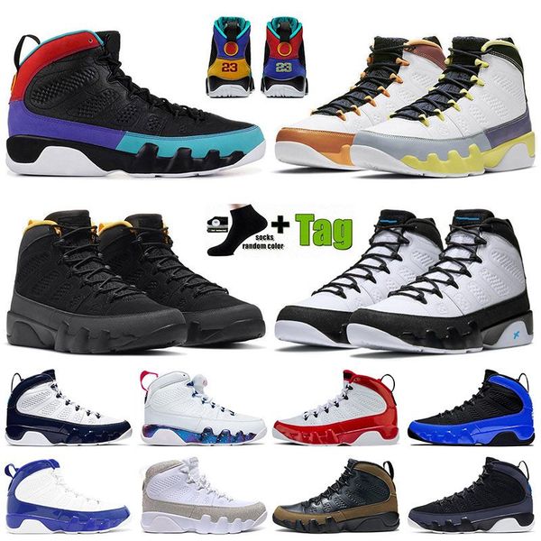 

original jumpman 9 9s boots mens big size us13 eur47 fashion pather leather black gum fire red racer blue sliver reflective unc university b