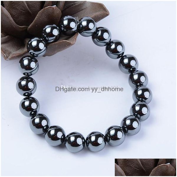 

charm bracelets charm black magnetic hematite stone therapy bead bracelets friend beaded cuff bangle charms jewelry for women men dr dhif4, Golden;silver