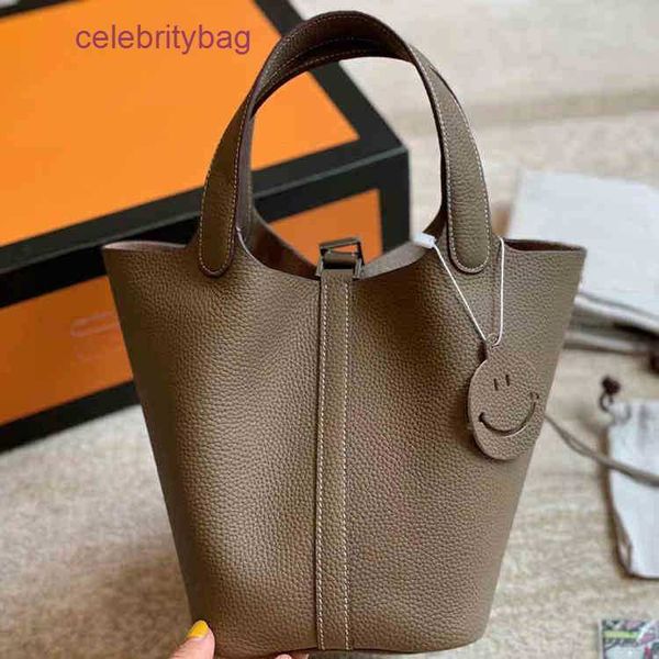 

hremm picotin locks bags 2023 designer s picotins lock autumn and winter women's head leather messenger handbag bucket f