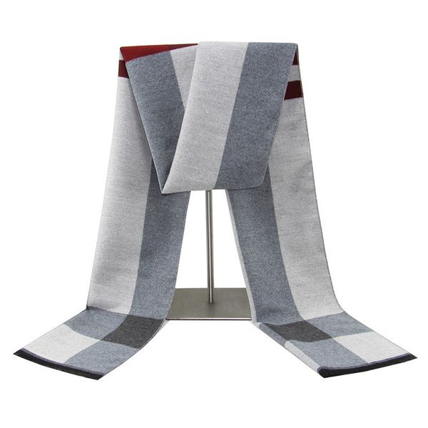 

scarves fashion design men scarves winter men's cashmere scarf luxury warm neckerchief business scarves dropship 221128, Blue;gray