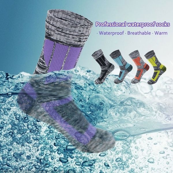 

sports socks waterproof breathable outdoor activities camping hunting fishing warm soft skiing seamless 221125, Black