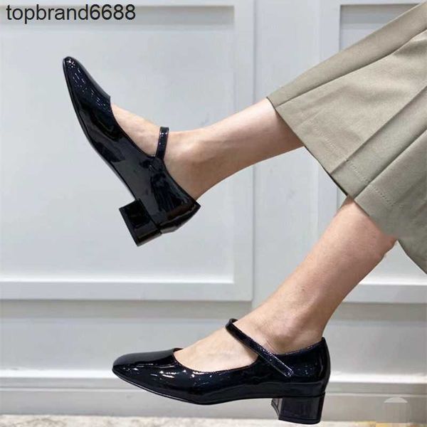 

dress the shoes row women designers rois french mary jane shoes thick heel flat shoes office commuter high heels size 34-39
