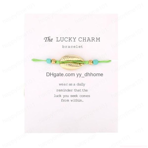 

charm bracelets gold shell shape charm bracelet handmade woven red string rope fashion thread jewelry womens accessories with wish c dhqld, Golden;silver