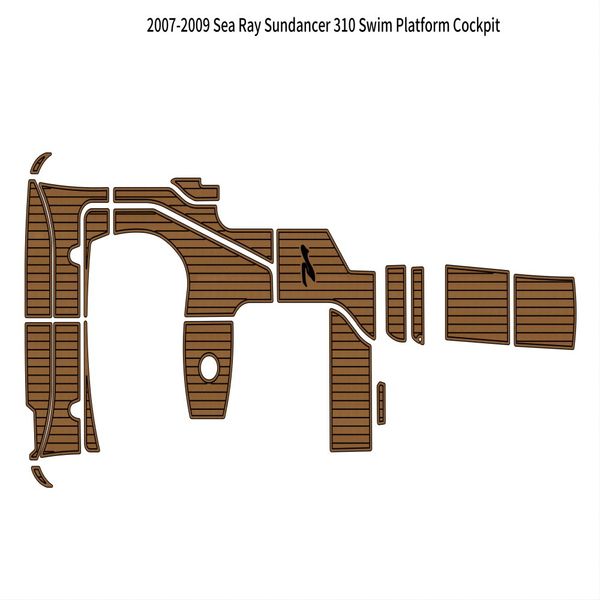 

2007-2009 sea ray sundancer 310 swim platform cockpit pad boat eva teak floor