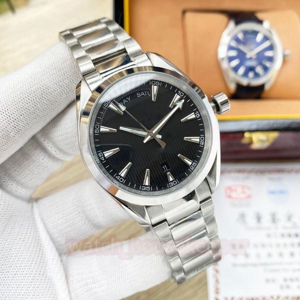 

2022 business men's watch 42mm stainless steel 904l luminous calendar u1 multi-color dial atm waterproof watch, Slivery;brown