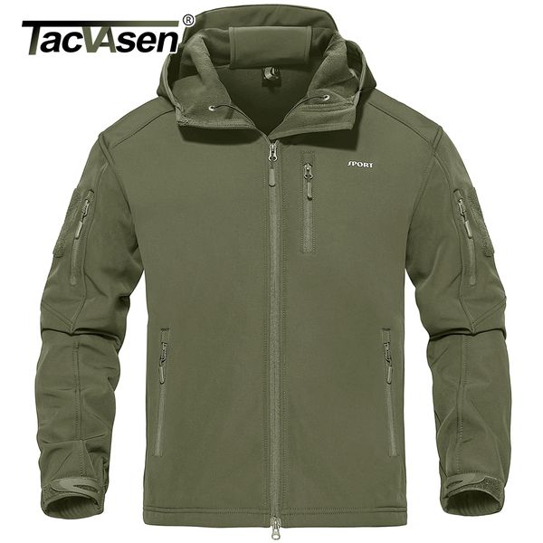 

men's jackets tacvasen waterproof tactical jacket with hood mens outdoor airsoft soft shell work fleece coat army military windbreake 2, Black;brown
