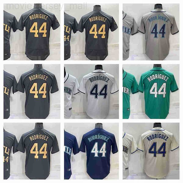 

2022 new baseball jersey 44 julio rodriguez jerseys 24 ken griffey men women youth, Blue;black