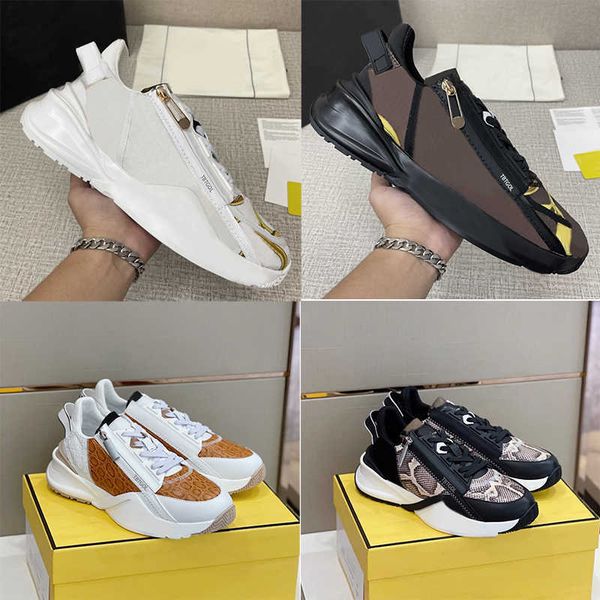 

casual shoes men women designer flow sneakers shoes nylon runner trainers suede leather black white sports zipper rubber runner outdoor shoe