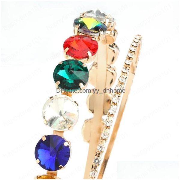 

headbands fashion personality summer rhinestone headband ladies temperament elegant exquisite headwear drop delivery jewelry hairjewe dhsep, Silver