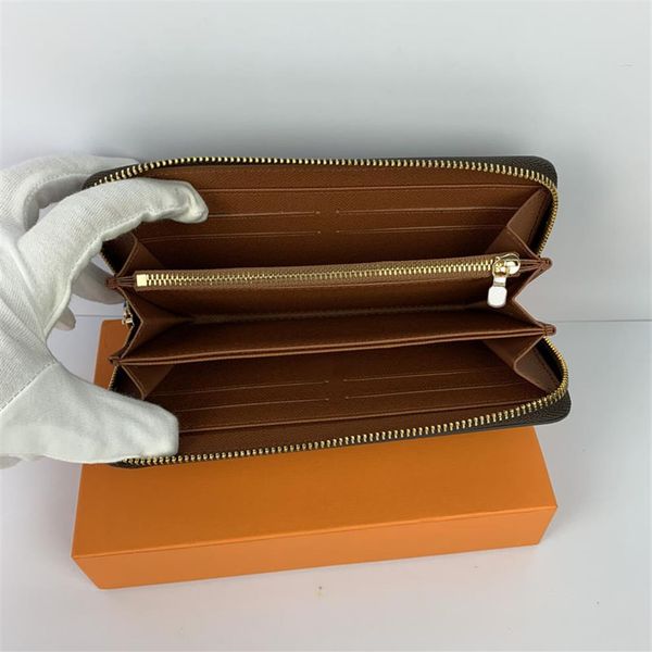 

fashion wallets women clutch handbag men lady long purse bag zipper wallet with box and dust bags197b, Red;black