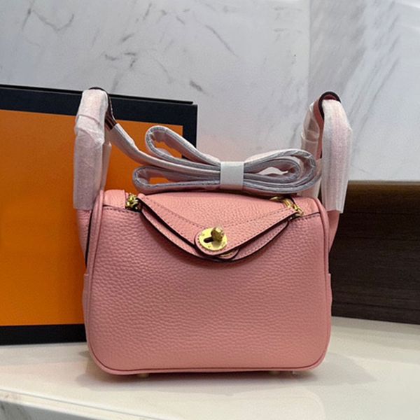 

original designer lindysi folding gift box women shoulder bags imported leather handbags bottom rivet double zipper closure cross body bag l