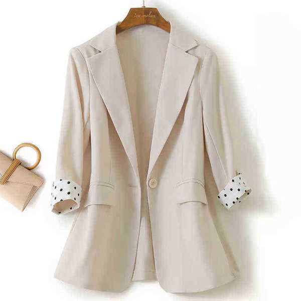 

thin pink suit blazer 2022 spring and summer new korean fashion simple loose casual small suit jacket women clothing j220813, White;black