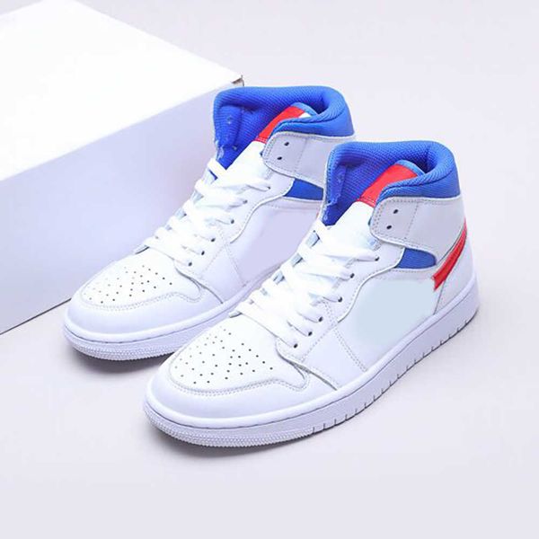 

women 's basketball shoes men 's white red outdoor sports 2021 jumpman 1 s, Black