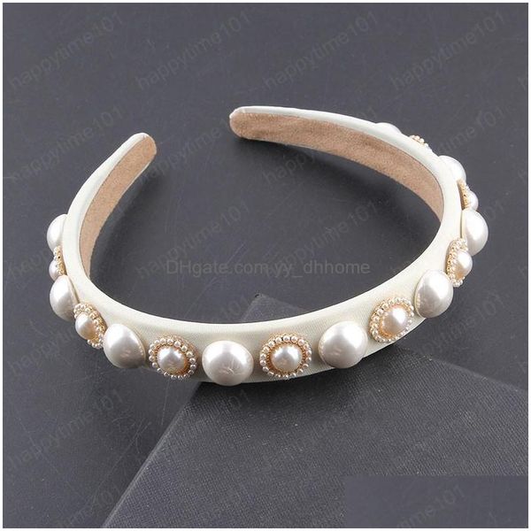 

headbands korean fashion milk silk pearl simple headbands ladies casual street hair raccessories drop delivery jewelry hairjewelry dhqae, Silver