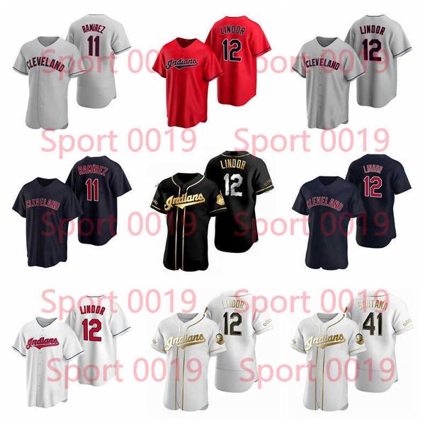 

baseball jerseys 12 francisco lindor 41 carlos santana 11 ramirez men women youth 2021 size s-xxxxl cleveland''indians'', Blue;black