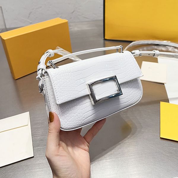 

crossbody bags mini baguette bag shoulder handbag purse alligator flap under arm women wallet fashion letter gold hasp hardware adjustable s