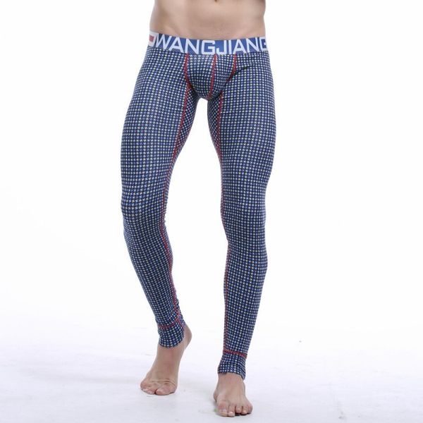 

men's thermal underwear long slimming johns autumn leggings monolayer plaid wj male pants thin and cotton winter breathable warm 221124, Black;white