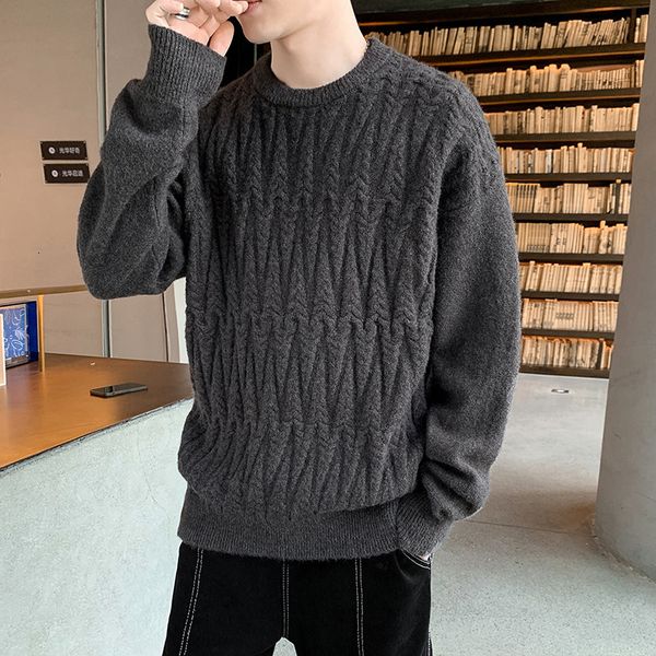 

men's sweaters spring autumn korean version of the sweater trend knitwear men's sweater halfturtleneck men's longsleeved legg, White;black