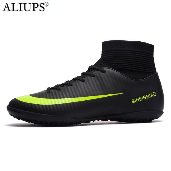 

dress shoes aliups football boots men boys soccer chuteira campo tfag sneaker futsal training tenis soccer hombre 221125, Black