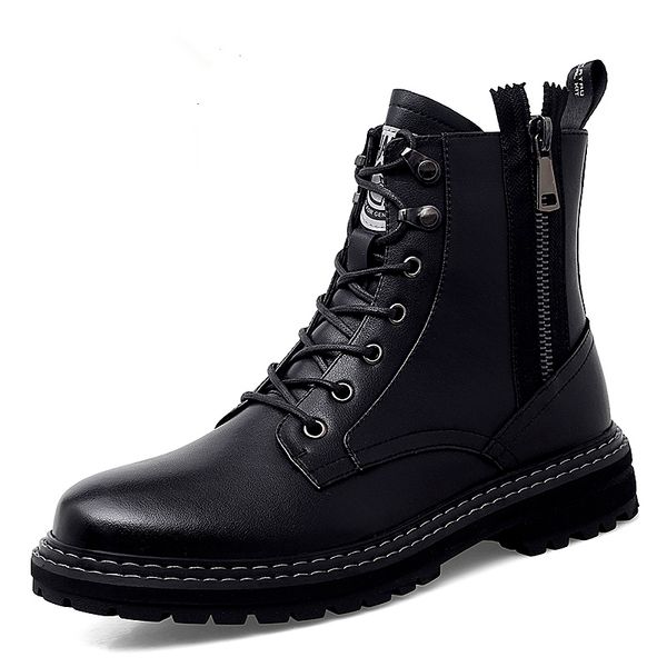 

boots jumpmore men highcasual shoes outdoor leather combat size 3944 221128, Black