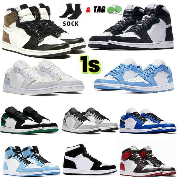

original jumpman 1 basketball shoes athletics x travis scotts twist furry sneakers running shoe for men women sports torch pine, Black