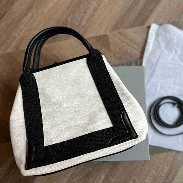 

tote bags women contrasting colors handbag shoulder canvas and leather designer brand crossbody female bucket 220322