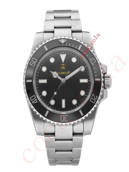 

new diver watch no date steel black ceramic 41mm watches b/p '21 124060 movement mechanical automatic men's watch sapphire with bo, Slivery;brown