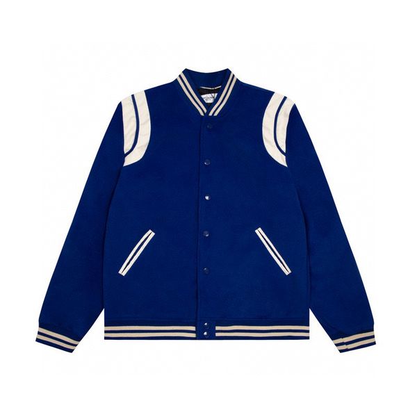 

men designer jacket coat men's street hip-hop retro baseball uniform classic cashmere pure color mens casual all-match jacket top, Black;brown