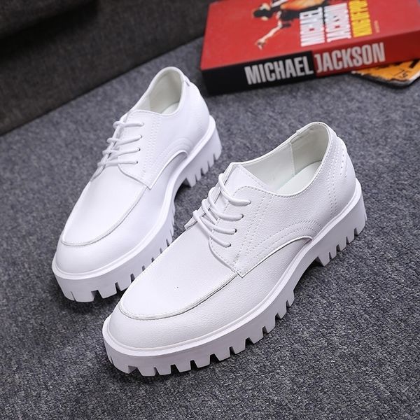 

height increasing shoes mens casual business wedding formal dresses genuine leather shoes black white platform shoe gentleman sneakers chaus