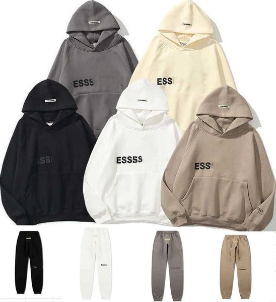 

winter essentials designer mens hoodies fears loose of pullover god hoody sweatshirts long sleeve hooded jumper womens clothing essentials, Black