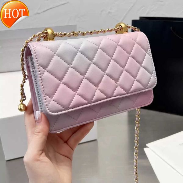 

luxury designer shoulder bags brand fashion texture cowhide metal chain hardware adjusted shoulder oblique cross bag factory direct sales