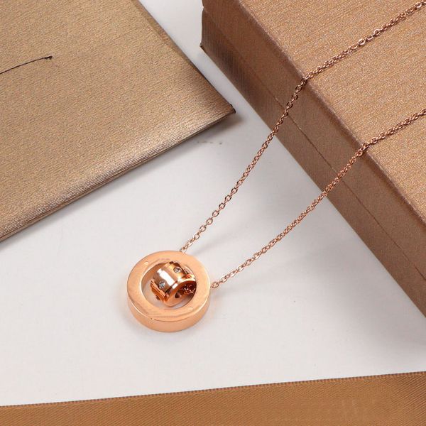 

designer gold necklace designers stainless steel jewelry gold silver double ring christmas gift cjeweler mens woman diamond love pendant nec