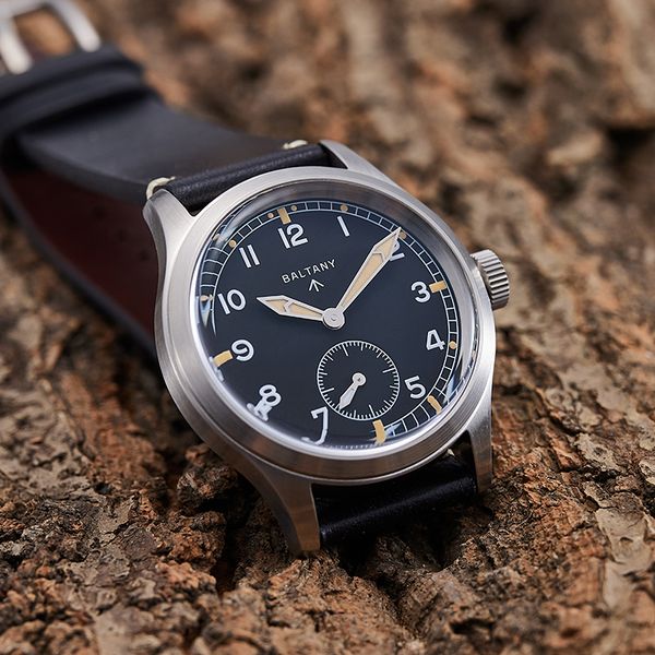 

wristwatches baltany vintage military quartz watch 39mm subsecond the dirty dozen field 200m waterproof vd78 retro wristwatch 221128, Slivery;brown