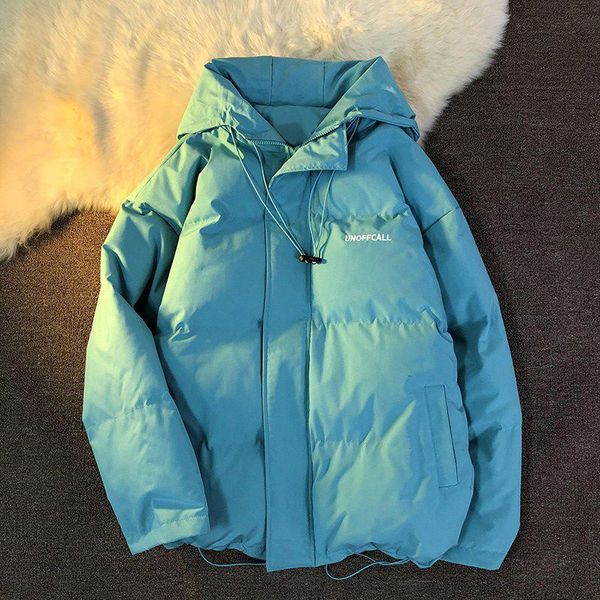

women's down parkas solid fleece warm parkas for women winter korean fashion streetwear jacket vintage cotton padded bubble coat haraju, Black