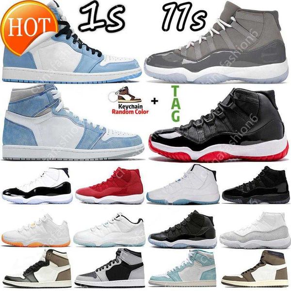 

basketball shoes cool grey high low citrus university legend blue white bred infrared concord 11 11s 1 1s 45 space jam gamma women mens, Black