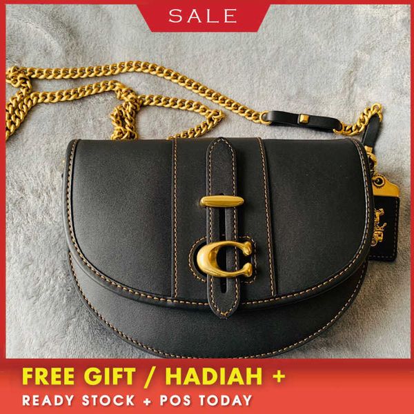 

luxury designer bags 2022 new bag women's saddle rivet one shoulder cross body flap chain half round party clutch purses
