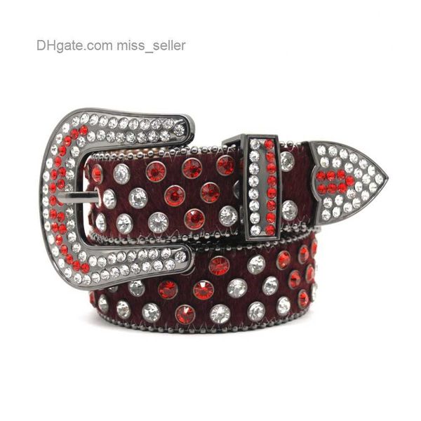 

2022 designer belt bb simon rhinestone belt for men and women sparkling diamond brilliant alloy needle buckle hip hop punk style versatile, Black;brown