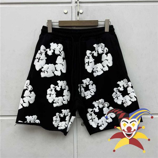 

men's shorts black gray puff print men women drawstring breeches mens shorts t221129, White;black