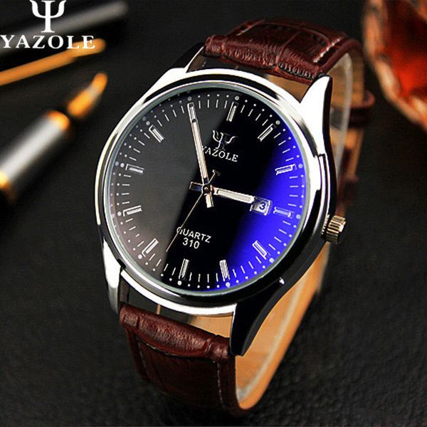 

wristwatches yazole ceasuri quartz watch men es brand luxury famous male hodinky clock wrist quartz-watch relogio masculino 221129, Slivery;brown
