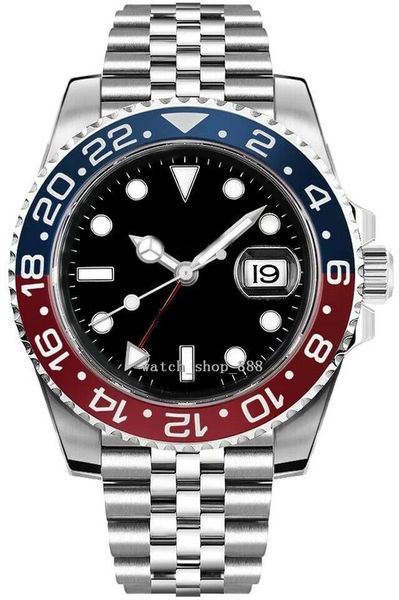 

luxury wristwatch ii "special bezel" 126710blro pepsi men's automatic watch, Slivery;brown