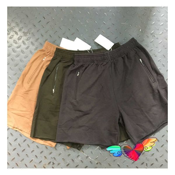 

men's shorts 2021 terry season 6 shorts men women classic solid season series shorts zipper pocket trousers calabasas t221129 t221129, White;black