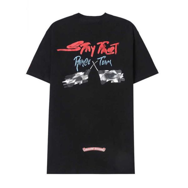 

men's classic luxury t shirt brand tees men women sanskrit letter short sleeve horseshoe couple t-shirts designer polos tshirts cross, White;black