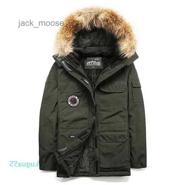 

men's down parkas winter canadian goode jacket cotton padded clothes plush thickened mens womens medium large warm gooses map table par, Black