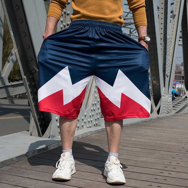 

men's shorts hiphop sportswear men casual plus size boardshorts harem streetwear loose baggy clothing t221129, White;black