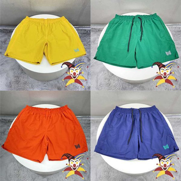 

men's shorts needles nylon shorts men women high street mesh needles shorts leg embroidery butterfly awge track breeches t221129 t22112, White;black