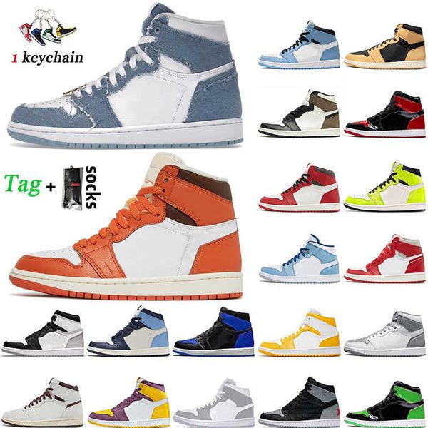 

shoes 1 shoes 1s lightning high og retro sneakers denim starfish lost found heirloom stealth patent bred university blue wolf grey
