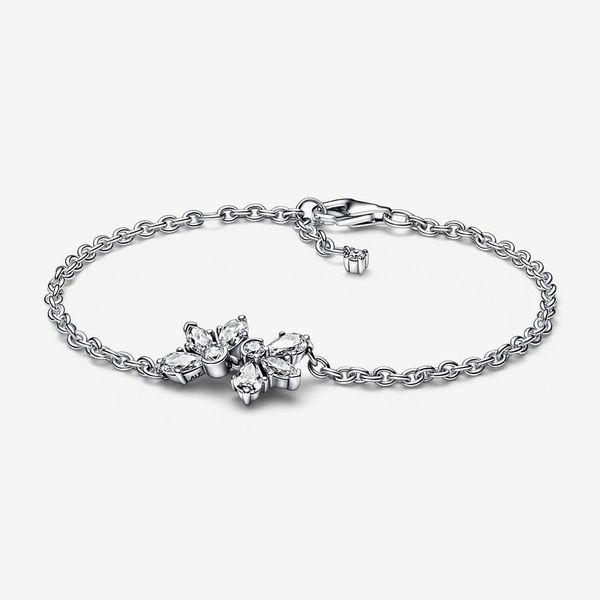 

silver sparkling herbarium cluster chain charm bracelets diy pandora diamond women jewelry, Golden;silver