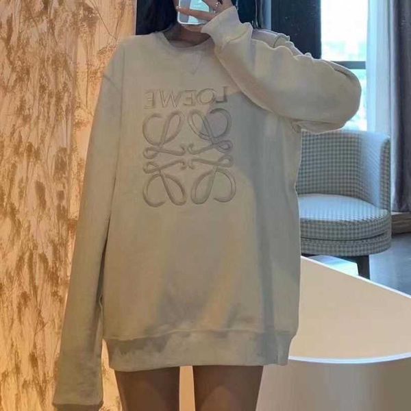

hoodies loew's fashion sweatshirts designer hoodie letter printing pullover spring autumn new style embroidery long sleeve sweet spicy, Black